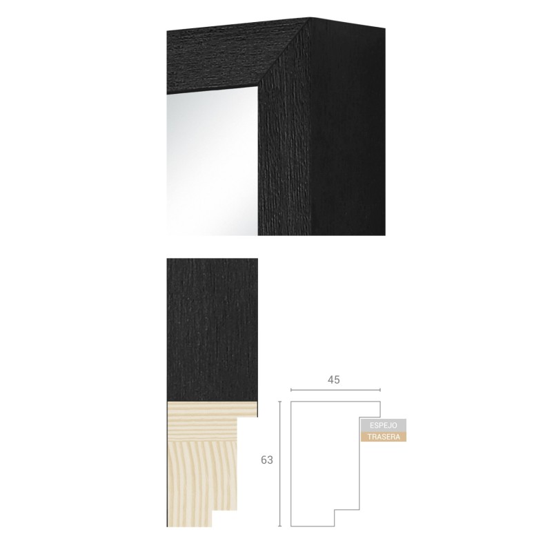 Design Cajón 10 Negro Poro abierto